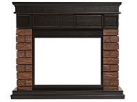 Портал Firelight Bricks Wood 25 камень темный, шпон венге
