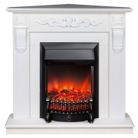 Электрокамин RealFlame  Dominica Corner WT с очагом Fobos Lux Black