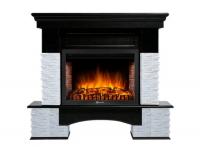 Каминокомплект Electrolux Pietra 30S с очагом EFP/P-3020LS камень белый, шпон венге