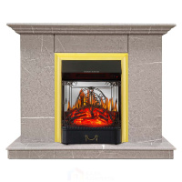 Каминокомплект Хорошие Камины Марс с очагом Royal Flame Majestic FX M Brass мрамор
