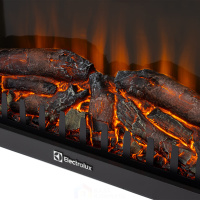 Каминокомплект Electrolux Scala 30 с очагом EFP/P-3320RLS камень сланец скалистый белый, шпон тёмный дуб