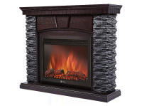 Портал Firelight Porto 30 камень черный, шпон венге