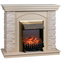 Электрокамин RealFlame Elford WT с очагом Fobos Lux Brass