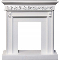 Каминокомплект Royal Flame Valletta - Белый (Ширина 1040 мм) с очагом Fobos FX M Brass