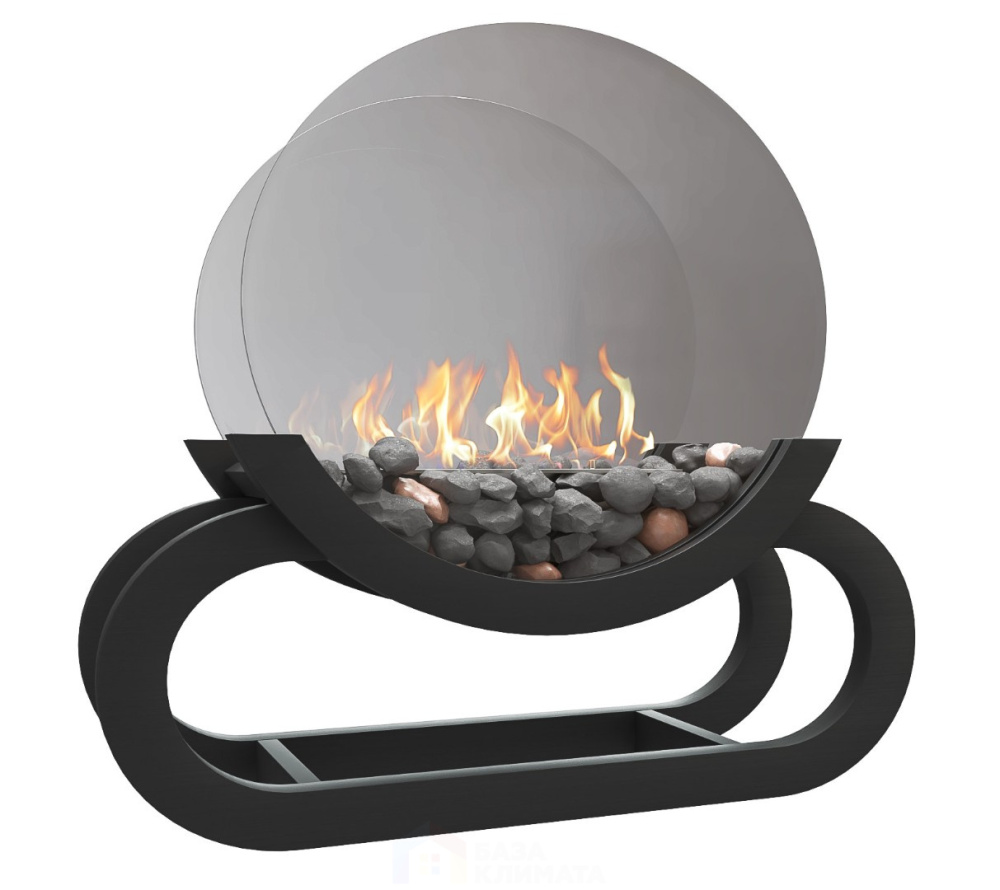 Биокамин Zefire Iris ellipse темный