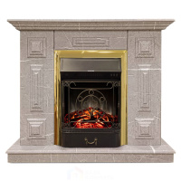 Каминокомплект Хорошие Камины Юпитер с очагом RealFlame Majestic Lux BR S мрамор