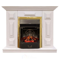 Каминокомплект Хорошие Камины Юпитер с очагом RealFlame Majestic Lux BR S белый