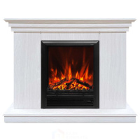 Каминокомплект Хорошие Камины Марс с очагом RealFlame Eugene белое дерево