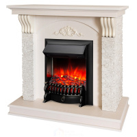 Электрокамин RealFlame Corfino WT с очагом Fobos Lux Black