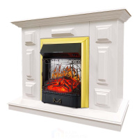 Каминокомплект Хорошие Камины Юпитер с очагом Royal Flame Majestic FX M Brass белый