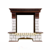 Каминокомплект Dimplex Pierre Luxe - Темный дуб / Белый (Высота 1050мм) с очагом Cavendish
