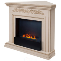 Электрокамин RealFlame Leticia Corner 26 WT-619G с очагом 3D Cassette 630 Black Panel