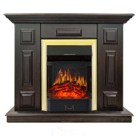 Каминокомплект Хорошие Камины Юпитер с очагом Royal Flame Majestic FX Brass венге