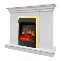 Каминокомплект Хорошие Камины Марс с очагом Royal Flame Majestic FX Brass белый