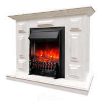 Каминокомплект Хорошие Камины Юпитер с очагом RealFlame Fobos Lux Black белый