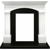 Каминокомплект Royal Flame Langford - Белый с черным с очагом Fobos FX Black