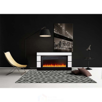 Каминокомплект Royal Flame Modern - Белый с черным с очагом Vision 60 LOG LED