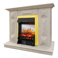 Каминокомплект Хорошие Камины Юпитер с очагом Royal Flame Fobos FX M Brass цемент