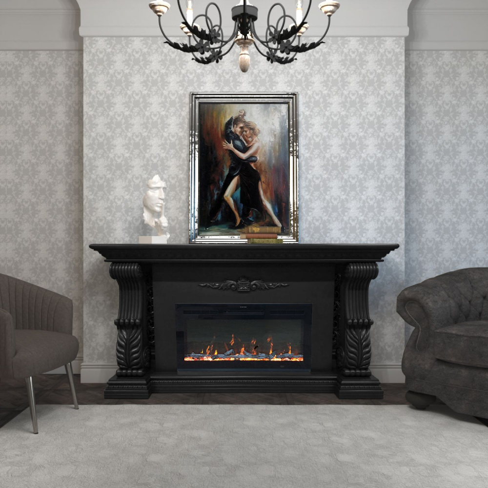Каминокомплект Glenrich «Сенатор Deluxe Кристал 36» шоколад