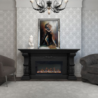 Каминокомплект Glenrich «Сенатор Deluxe Кристал 36» шоколад