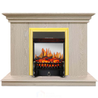 Каминокомплект Хорошие Камины Марс с очагом Royal Flame Fobos FX M Brass сосна