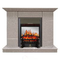 Каминокомплект Хорошие Камины Марс с очагом Royal Flame Fobos FX M Black мрамор