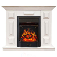 Каминокомплект Хорошие Камины Юпитер с очагом Royal Flame Majestic FX Black белый
