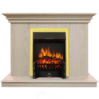 Каминокомплект Хорошие Камины Марс с очагом Royal Flame Fobos FX Brass сосна