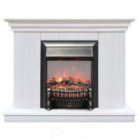Каминокомплект Хорошие Камины Марс с очагом RealFlame Fobos Lux BL S белое дерево