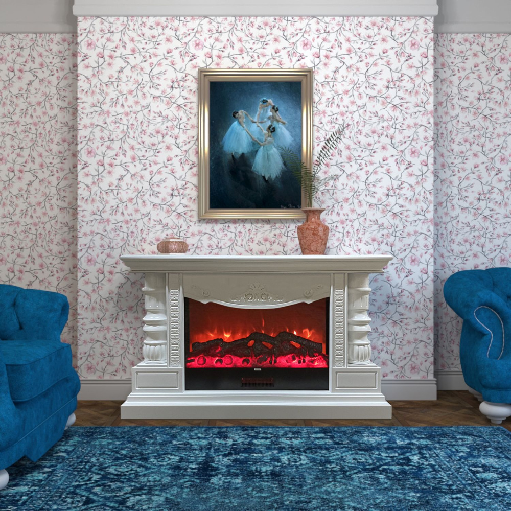 Каминокомплект Glenrich Консул Premier S87 белый