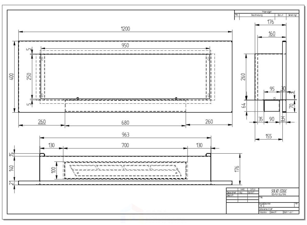 Биокамин с белой рамкой Zefire Elliot 1200