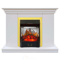 Каминокомплект Хорошие Камины Марс с очагом Royal Flame Majestic FX M Brass белый