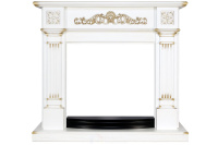 Каминокомплект Royal Flame Florina - Белый дуб, патина золото с очагом Dioramic 28 LED FX