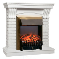 Электрокамин RealFlame  Jazz WT с очагом Fobos Lux Brass