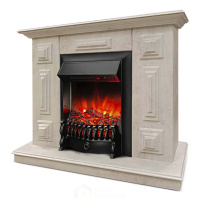 Каминокомплект Хорошие Камины Юпитер с очагом RealFlame Fobos Lux BL S цемент