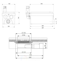 Канализационная установка SFA SANIDOUCHE Flat