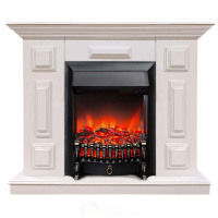 Каминокомплект Хорошие Камины Юпитер с очагом RealFlame Fobos Lux Black белый