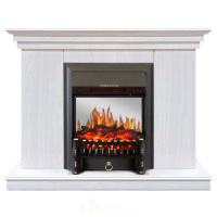 Каминокомплект Хорошие Камины Марс с очагом Royal Flame Fobos FX M Black белое дерево