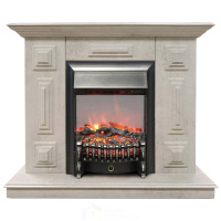 Каминокомплект Хорошие Камины Юпитер с очагом RealFlame Fobos Lux BL S цемент