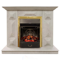 Каминокомплект Хорошие Камины Юпитер с очагом RealFlame Majestic Lux BR S цемент