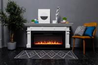 Каминокомплект Royal Flame Carlyle - Белый с черным с очагом Vision 42 LED