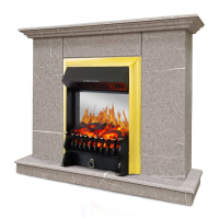 Каминокомплект Хорошие Камины Марс с очагом Royal Flame Fobos FX M Brass мрамор