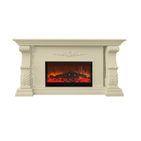 Каминокомплект Glenrich «Сенатор Deluxe» светлый мрамор