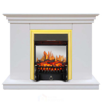Каминокомплект Хорошие Камины Марс с очагом Royal Flame Fobos FX M Brass белый