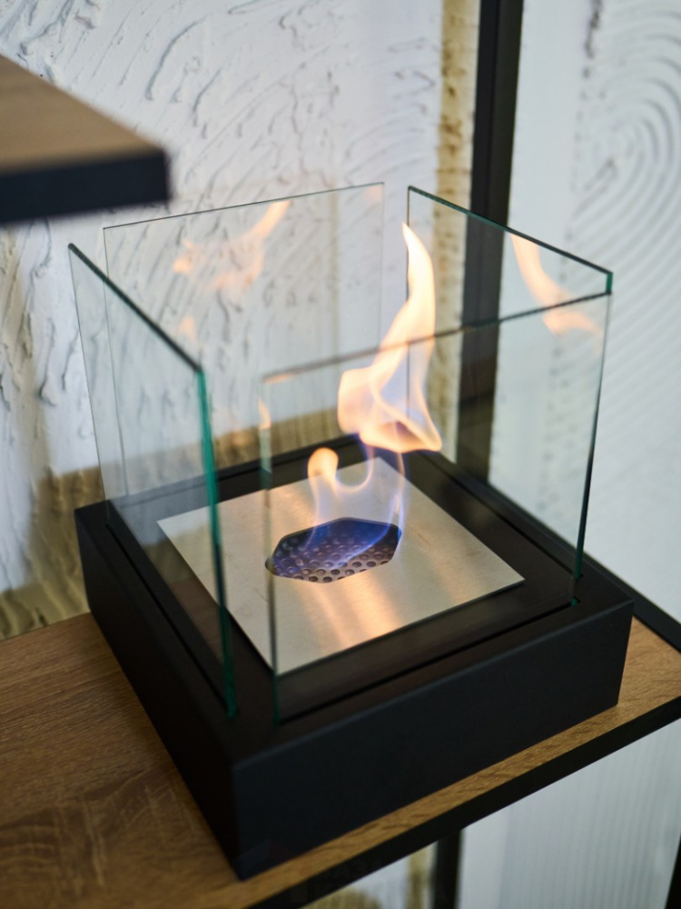 Биокамин настольный Zefire Quant Metall черный