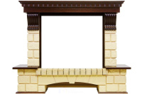 Каминокомплект Dimplex Pierre Luxe - Темный дуб / Шампань (Высота 1004мм) с очагом Symphony 26'' DF2608-INT