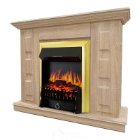 Каминокомплект Хорошие Камины Юпитер с очагом Royal Flame Fobos FX Brass сосна