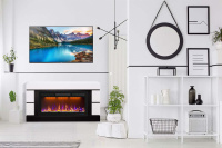 Каминокомплект Royal Flame Modern - Белый с черным (Высота 710 мм) с очагом Crystal 36 RF