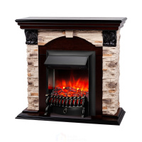Электрокамин RealFlame  Dublin Rock AO с очагом Fobos Lux Black