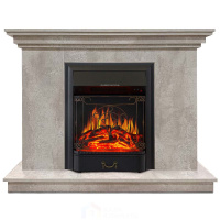Каминокомплект Хорошие Камины Марс с очагом Royal Flame Majestic FX Black цемент